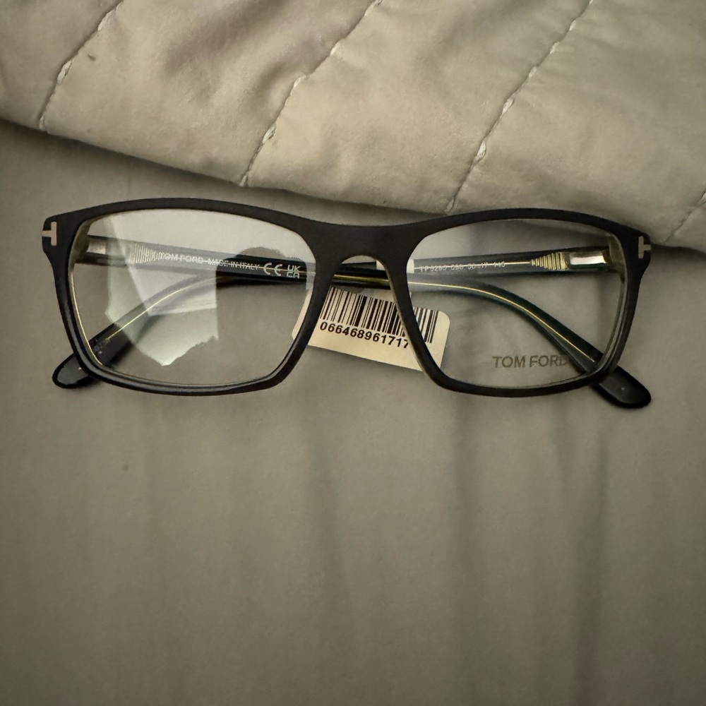 Tom Ford Black Rectangular Eyeglasses